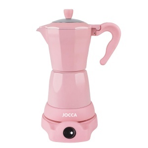 Cafetiera electrica Jocca 6 cesti design modern roz functie de mentinere a caldurii