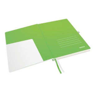 Caiet cu coperta tare Leitz Complete A4, 160 pagini, alb, hartie FSC - Img 10
