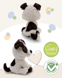 Caine de plus NICI 25cm - alb cu pete maro - model 62145 - Img 3