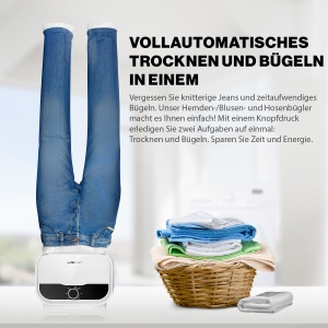 Calcare automata a camasilor Clatronic | pentru camasi, bluze, camasi si pantaloni fara sifonare | inlocuieste statia de calcat cu abur sau cu abur | Manechin de calcat cu 1200 de wati puternici | Masina de calcat HBB 3734 - Img 3