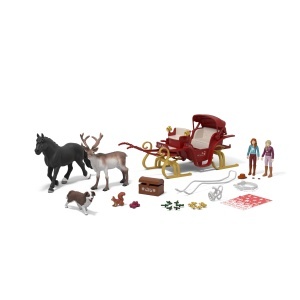 Calendar de Advent Schleich Horse Club - Schlittenfahrt cu 31 piese, inclusiv sanie si figurine - Img 2