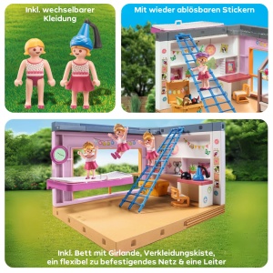 Camera de copii PLAYMOBIL MyLife 71610, 97 piese, din materiale reciclate - Img 5