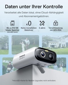 Camera de supraveghere Baseus S1 Lite, 2K, Wi-Fi, alimentare solara, IP67 - Img 7