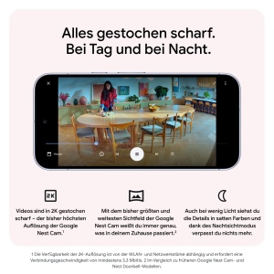Camera de supraveghere Google Nest Cam Indoor 3rd Gen, 2K, Snow, cu cablu - Img 5