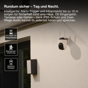 Camera de supraveghere OSRAM SMART WiFi 360 4MP 2K Alb - Img 4