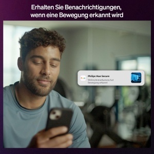 Camera de supraveghere Philips Hue Secure 2K, interiorexterior, neagra - Img 5