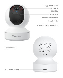 Camera de supraveghere Reolink E1 4MP 360deg Auto-Tracking Detectare persoane si animale - Img 9