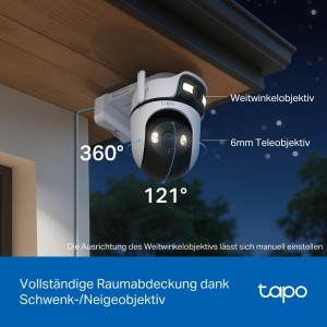 Camera de supraveghere Tapo C545D, 2K, Dual-Obiectiv, 165 Unghi, IP66 - Img 6