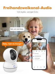 Camera de supraveghere WiFi GRIFEMA GD701, 1080p, rotatie 360, vedere nocturna - Img 3