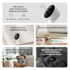 Camera de supraveghere Xiaomi Smart Camera C100 2K HD Detectare Inteligenta Wi-Fi 6 - Img 2