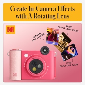 Camera digitala instantanee Kodak Smile cu Bluetooth, 10MP, roz - Img 5