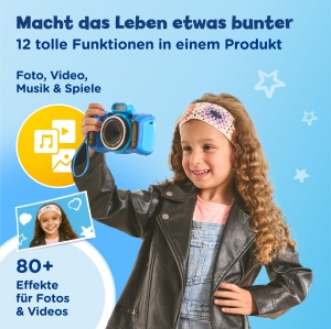 Camera digitala pentru copii VTech KidiZoom Duo FX, 5 MP, 2.4 inch, rezistenta - Img 3