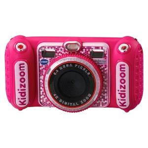 Camera digitala VTech KidiZoom Duo DX, 5MP, zoom 4x, roz