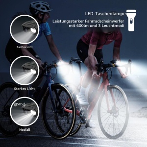 Camera pentru bicicleta Nedis 1080p, 2 MP, 600 lm, negru - Img 5