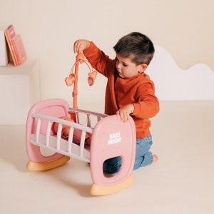 Camin pentru papusi Smoby Baby Nurse cu mobile, pentru papusi de max. 42 cm, din material reciclat - Img 2