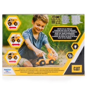 Camion de Constructie Cat Unstoppable Movers Kipplaster cu Luminile Functionale si Roti Mari - Img 6