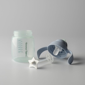 Cana cu pai Tommee Tippee 240 ml 6 luni antiscurgere set 2 bucati Albastru si Portocaliu - Img 8