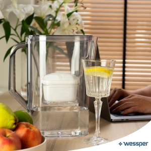 Cana filtranta Wessper AquaMax 2.7L, neagra, cu sistem de filtrare a apei - Img 6