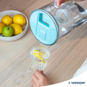 Cana filtranta Wessper D2 din sticla 3L cu indicator schimbare filtru, BPA free - Img 5
