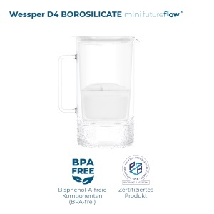 Cana filtranta Wessper D4 Borosilicat 2L cu LED, alba - Img 4