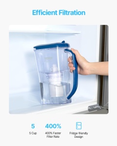 Cana filtrare apa VEVOR 6216, 9 cesti, capacitate 150 L, design compact pentru frigider - Img 4