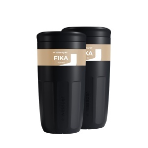 Cana reutilizabila Wessper FIKA, 400 ml, ABS, neagra