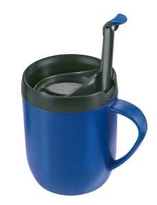 Cana termica Zyliss E990003, izolare dubla, albastra, cu filtru pentru cafea