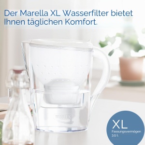 Canistra filtrare apa Brita Marella XL, 3.5 l, culoare alba, cu filtru Maxtra Pro - Img 4