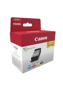 Canon CLI-581 Multipack 4 Cartuse de Cerneala Originale Negru Cyan Magenta Galben - Img 2