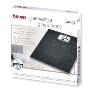 Cantar de baie Beurer GS 203 Slate, capacitate 150 kg, display LCD mare, design slate - Img 4