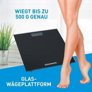 Cantar de baie Grundig Digital - Cantar pentru persoane de pana la 180 kg - Cantar pentru masuratori ale greutatii corporale in kglb - Cantar corporal - Img 5