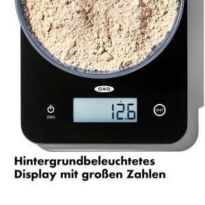Cantar de bucatarie digital OXO Good Grips, capacitate 5 kg, design din sticla - Img 4