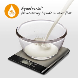 Cantar de bucatarie digital Salter Arc Pro 5kg platforma inox functie Tara masurare lichide - Img 4