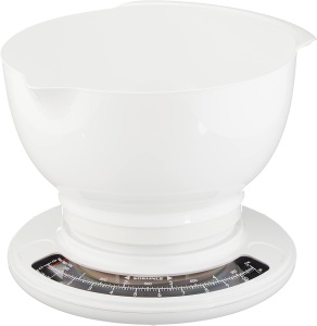 Cantar de bucatarie Soehnle Culina Pro 5 kg, analogic, alb, cu bol de mixare