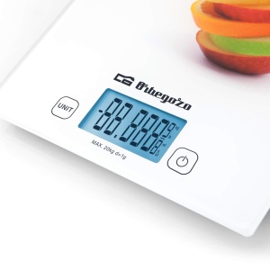Cantar digital de bucatarie Orbegozo PC 2025, 20 kg, touch, sticla securizata - Img 4