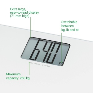 Cantar digital Medisana PS 470, capacitate 250 kg, display XL, alb - Img 6