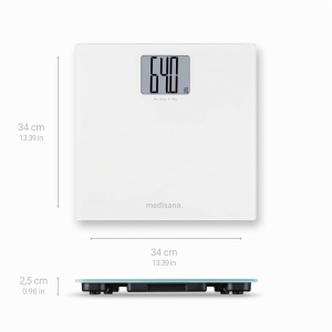 Cantar digital Medisana PS 470, capacitate 250 kg, display XL, alb - Img 2