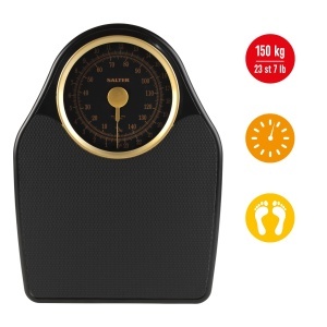 Cantar mecanic Salter 145 GFEU16 150 kg platforma antiderapanta fara baterii negruauriu - Img 4