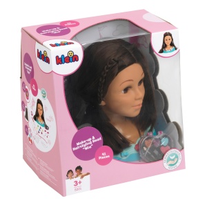 Cap de frizerie pentru copii Theo Klein 5201, 27 cm, cu set de cosmetice si accesorii - Img 7