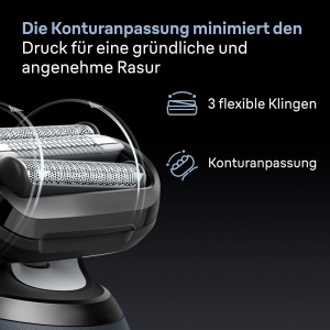 Cap de ras Braun Series 6 64B Original Negru Compatibil cu modelele 606162 - Img 3