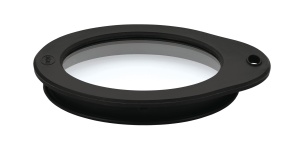 Capac de sticla ROSLE cu margine de silicon, 12 cm, transparent si negru