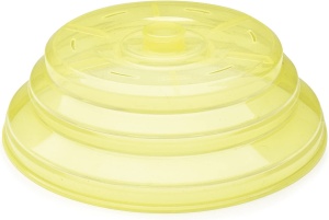Capac pentru microunde Ibili Prisma 24x24 cm NegruArgintiu Faltabil Silikon - Img 3