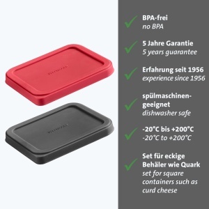 Capace reutilizabile din silicon Westmark, set 2 bucati, 10,5 si 8,5 cm, rosunegru - Img 2