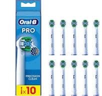 Capete de perie electrica Oral-B Precision Clean, 10 bucati, alb