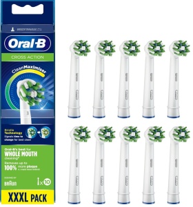 Capete de periuta electrica Oral-B Pro CrossAction, 10 buc, Alb