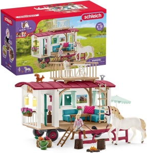 Caravana pentru jocuri de rol Schleich Horse Club 42593, 95 piese, accesorii incluse