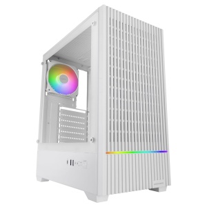 Carcasa Gaming Mars Gaming MC-Quantum, ATX, Alb, cu ARGB si Geam Temperat