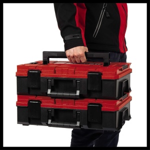 Carcasa originala Einhell E-Case S-F (max. 25 kg, depozitare si transport universal a accesoriilor si uneltelor, stivuibila, legabila, inclusiv insertie din spuma) - Img 5