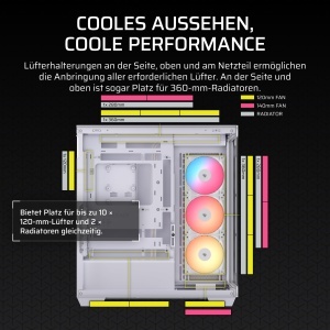 Carcasa PC Corsair 3500X ARGB Mid-Tower, 3 ventilatoare ARGB, Alb - Img 5