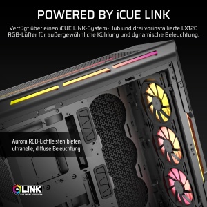 Carcasa PC Corsair 5000T LX RGB Mid-Tower Negru cu Ventilatoare RGB - Img 3